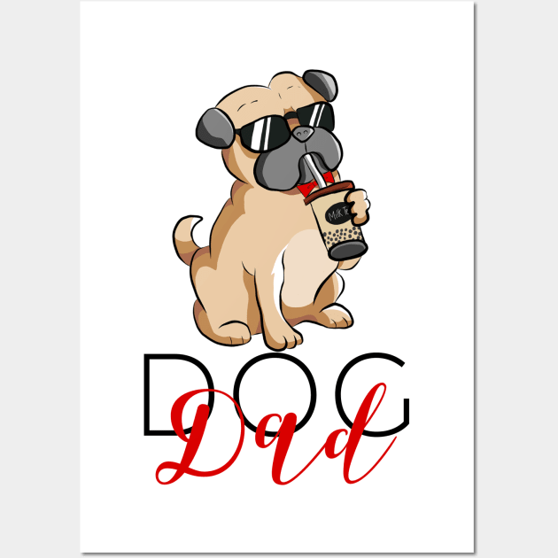 Cool dog dad Wall Art by afmr.2007@gmail.com